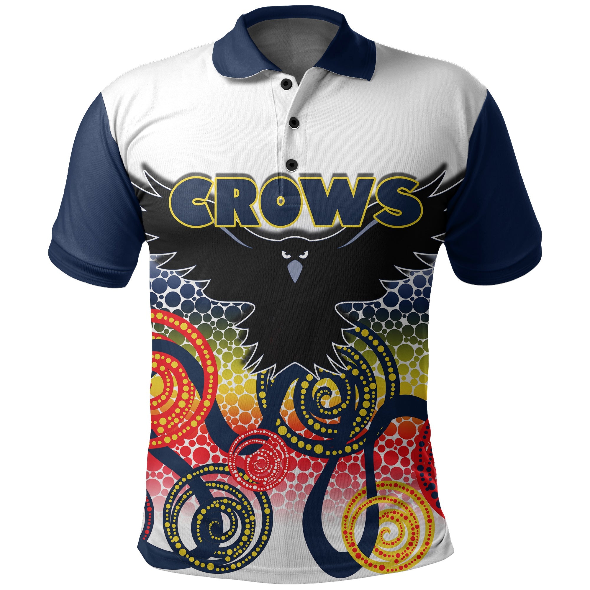 custom-personalised-adelaide-crows-polo-shirt-indigenous-white-color