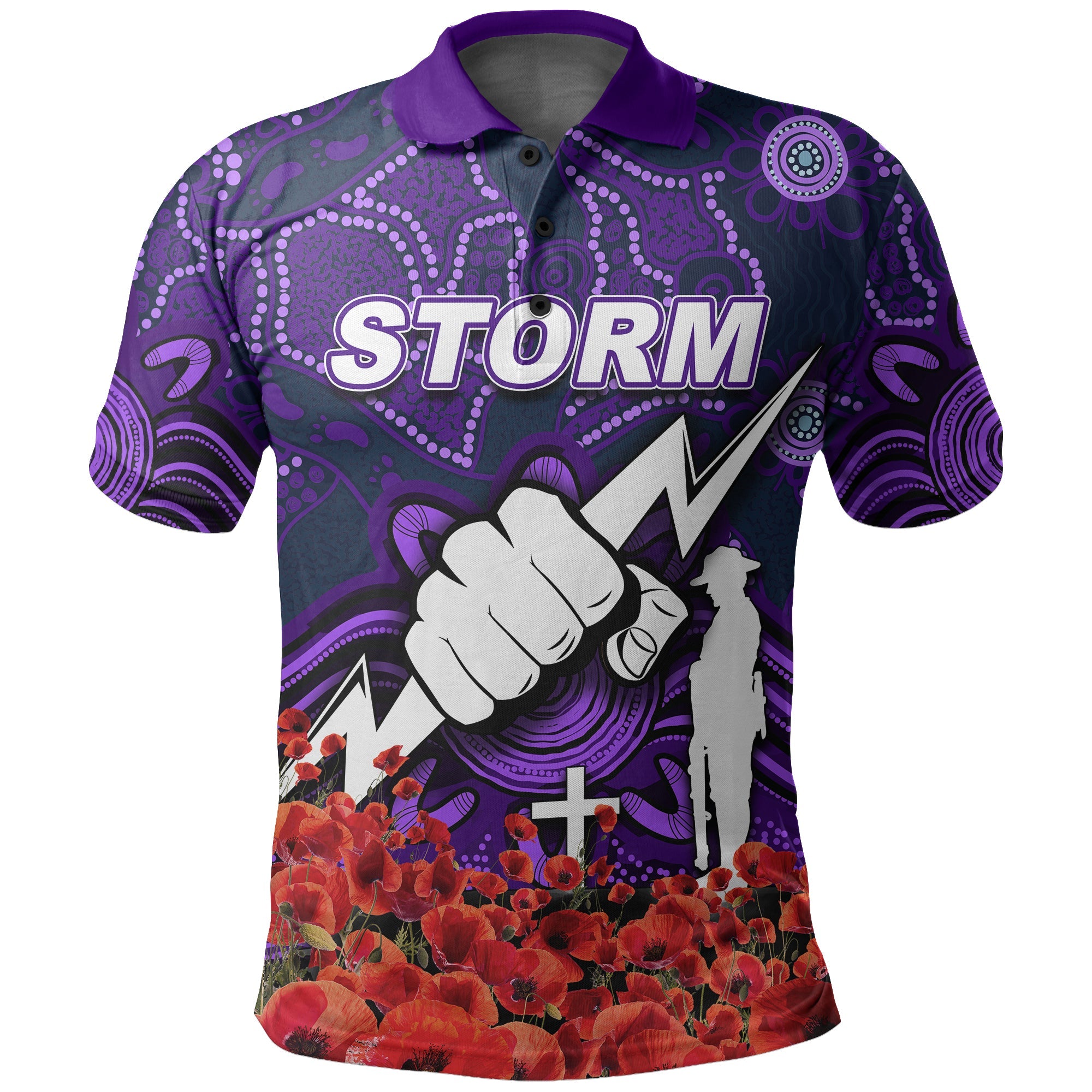 storm-polo-shirt-anzac-day-poppy-flowers-with-aboriginal