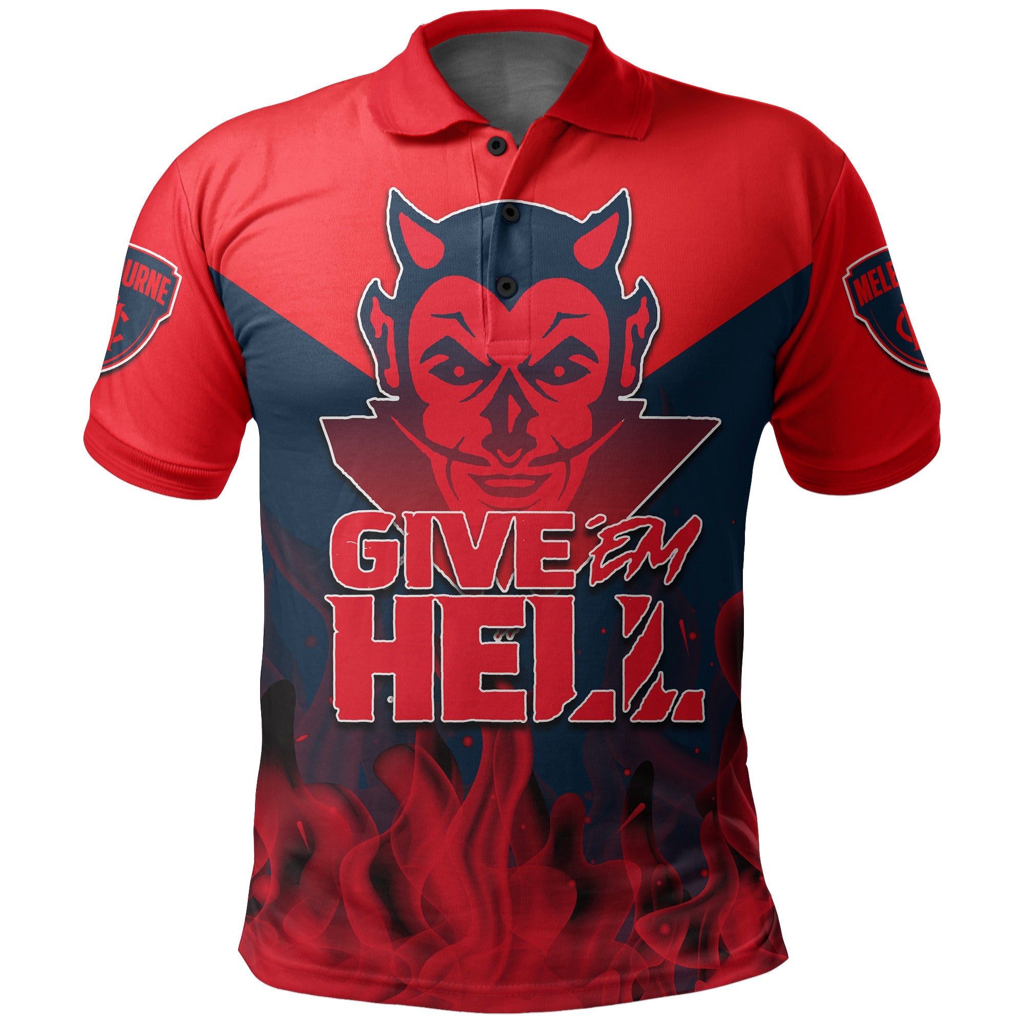 custom-personalised-demons-polo-shirt-give-em-hell