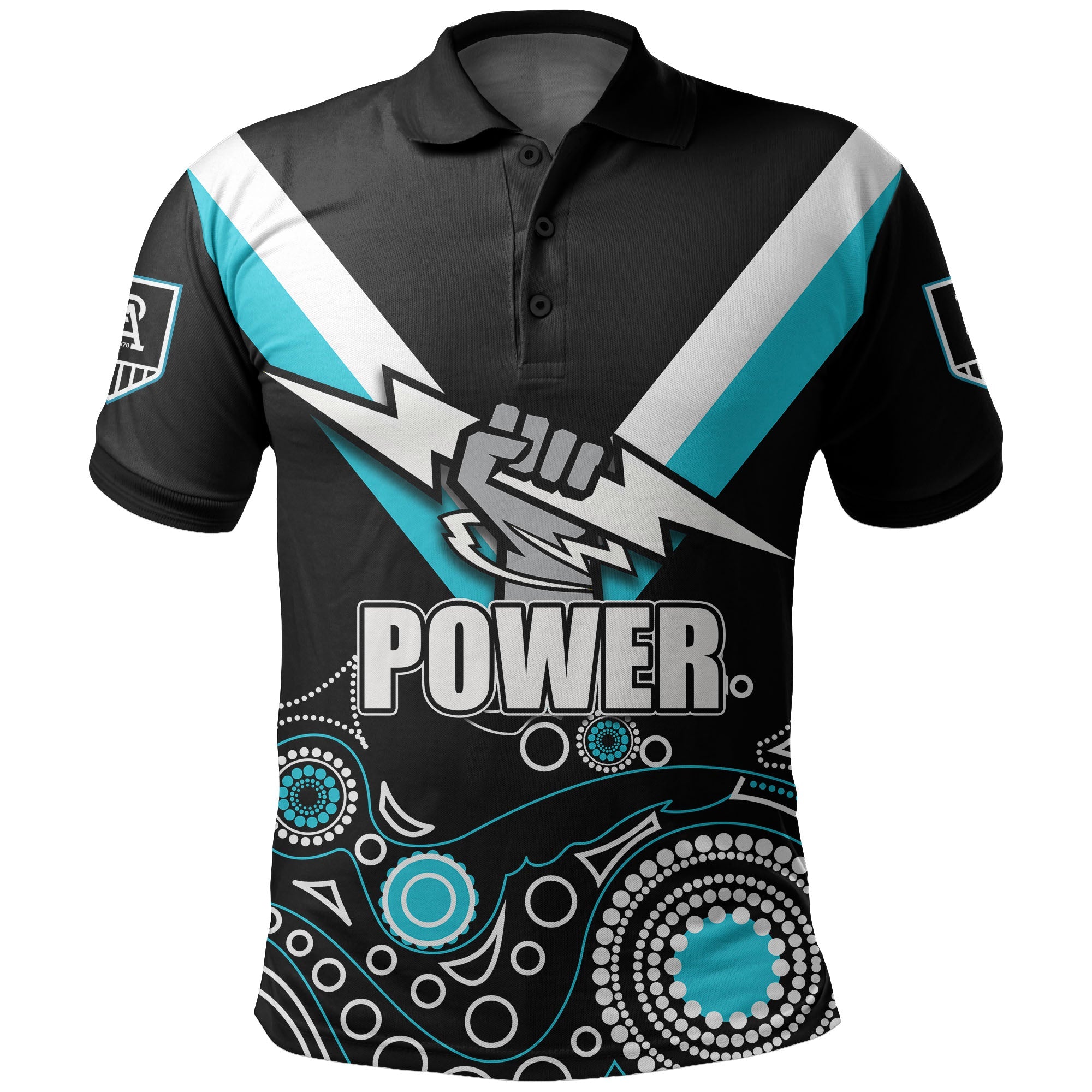 custom-personalised-port-adelaide-polo-shirt-power-aboriginal-simple