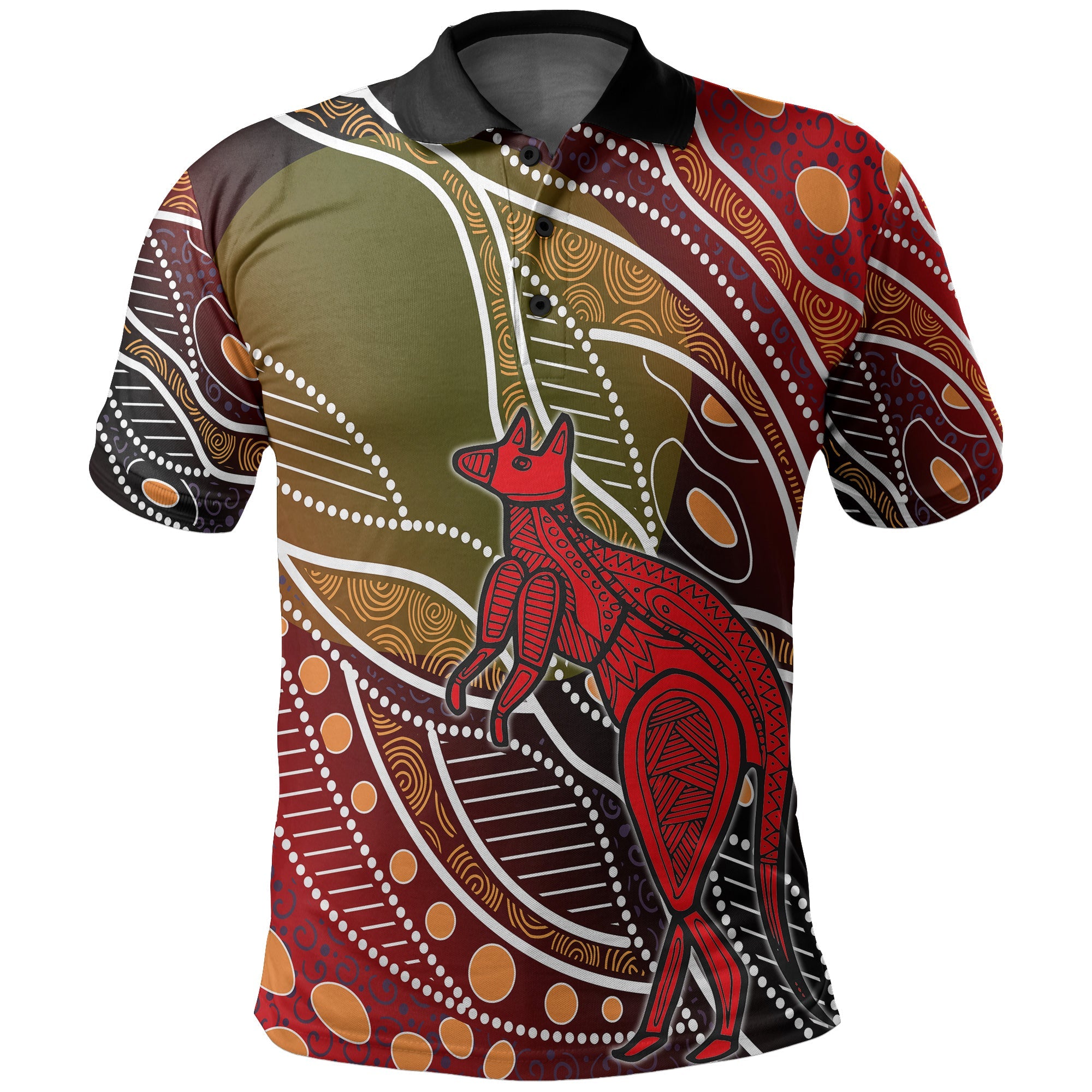 custom-personalised-aboriginal-polo-shirt-kangaroo-australia