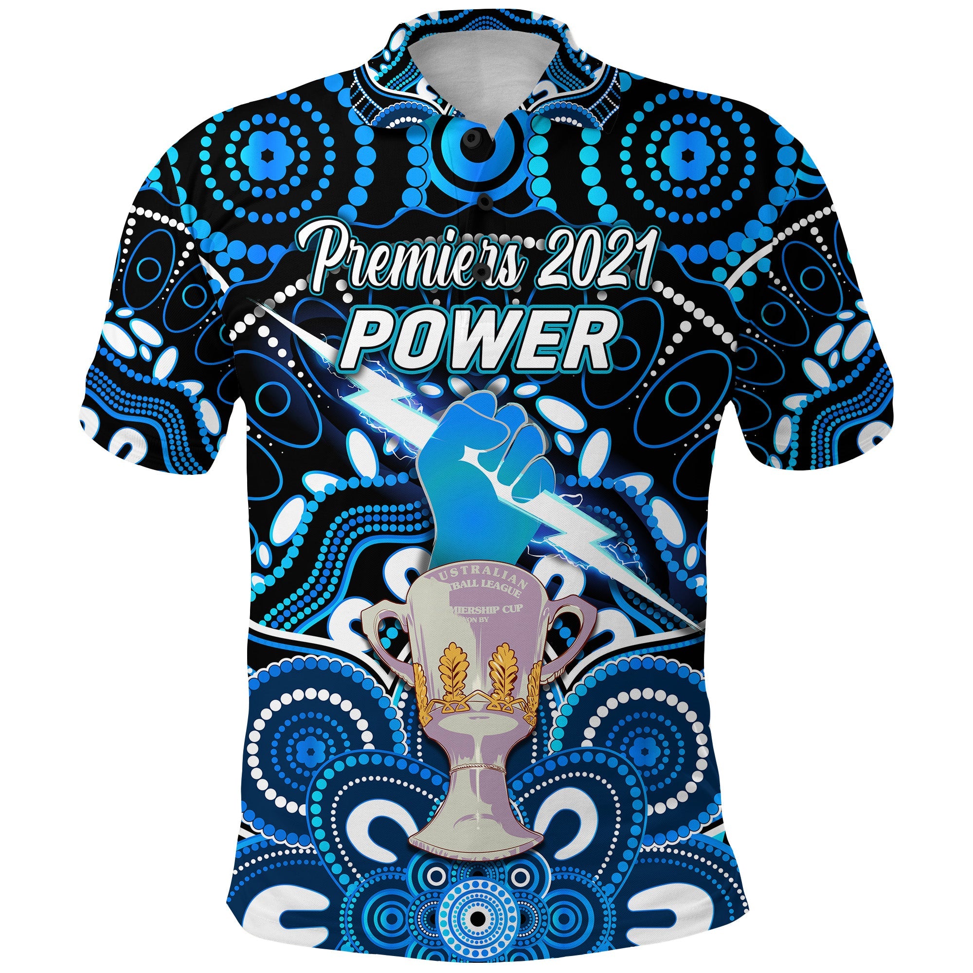 custom-personalised-port-adelaide-power-indigenous-polo-shirt-football-2021-premiers-trophy-custom-text-and-number