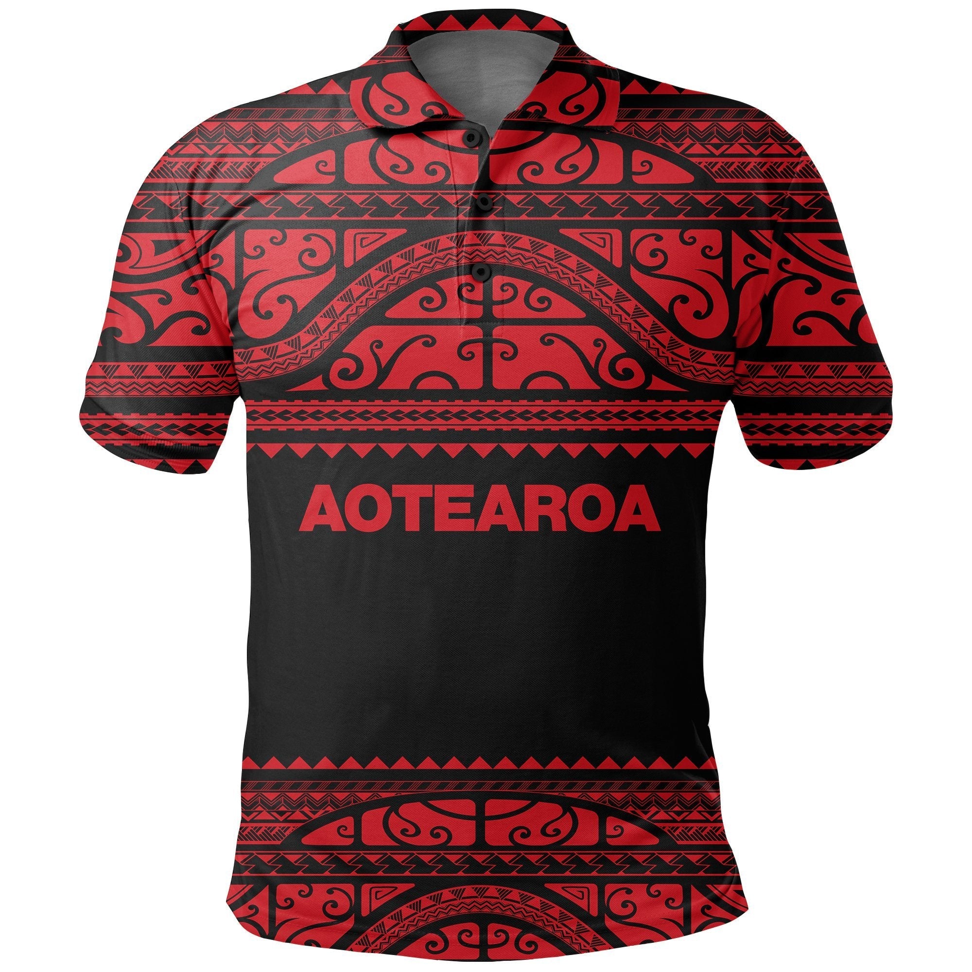 aotearoa-new-zealand-maori-polo-shirt-silver-fern-red