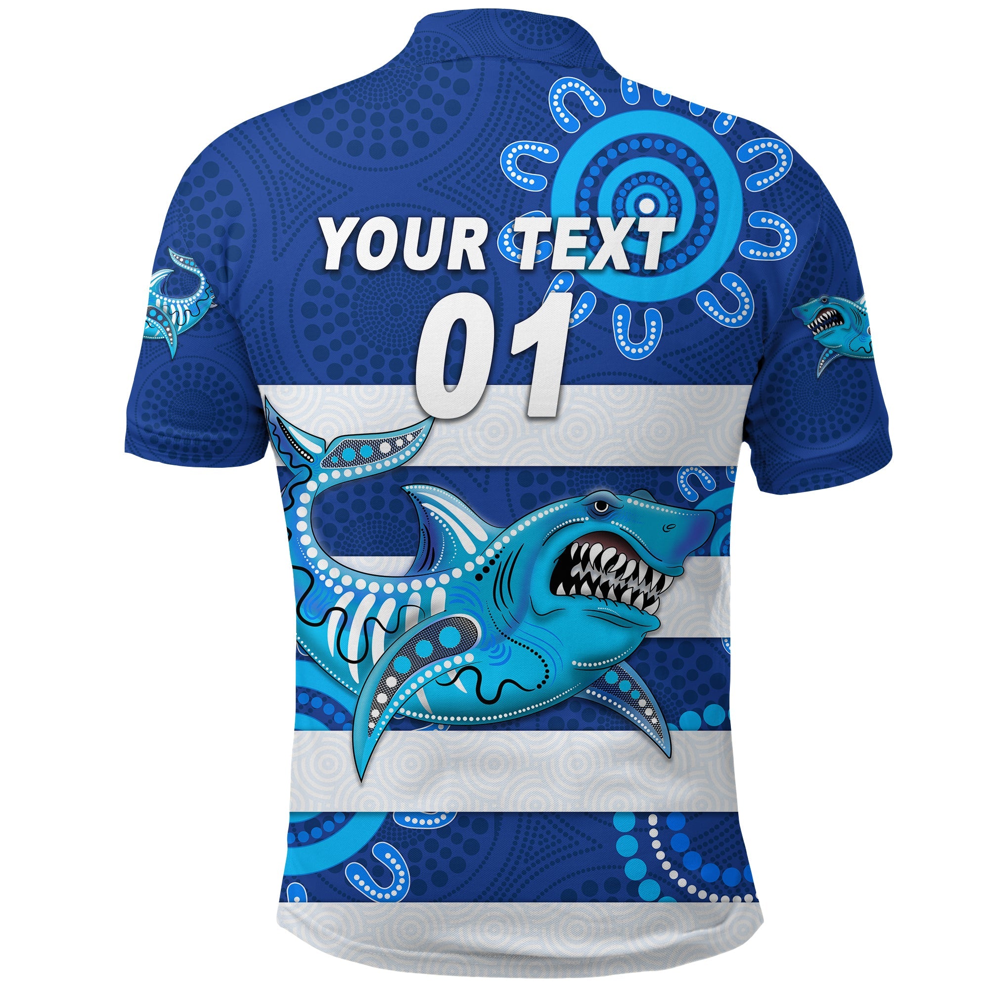 custom-personalised-east-fremantle-football-club-polo-shirt-sharks-indigenous-version-custom-text-and-number