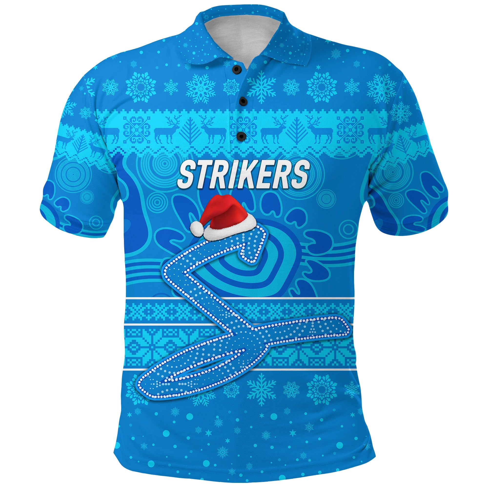 custom-personalised-adelaide-strikers-polo-shirt-christmas-simple-style