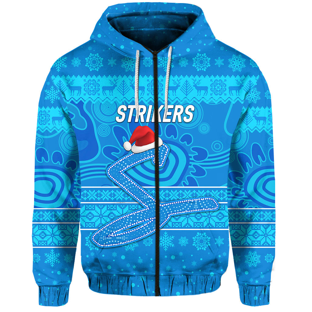 custom-personalised-adelaide-strikers-zip-hoodie-christmas-simple-style