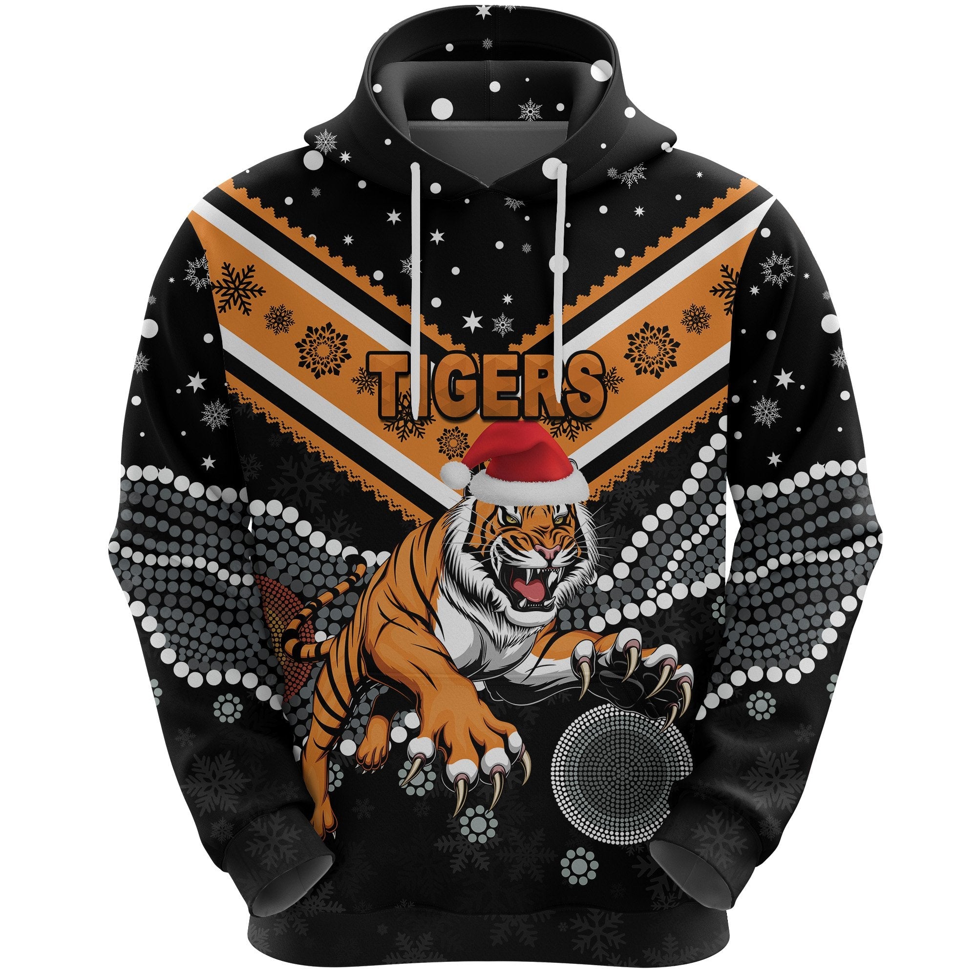 Wests Christmas Hoodie Tigers Indigenous