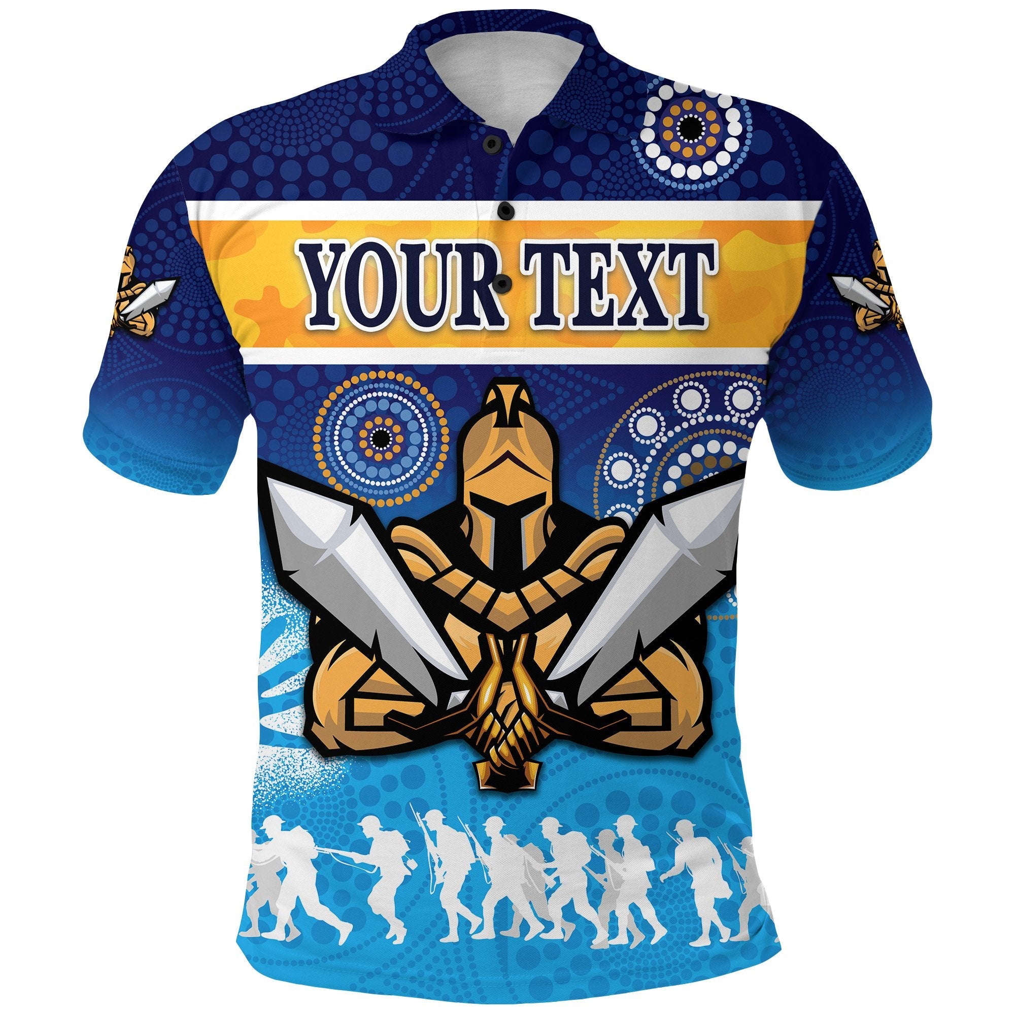 custom-personalised-gold-coast-polo-shirt-titans-gladiator-anzac-day-2021-version-indigenous