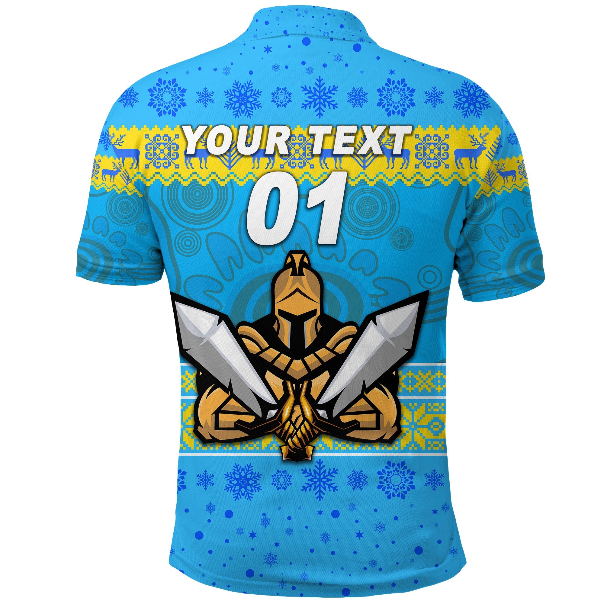 custom-personalised-gold-coast-titans-polo-shirt-christmas-simple-style