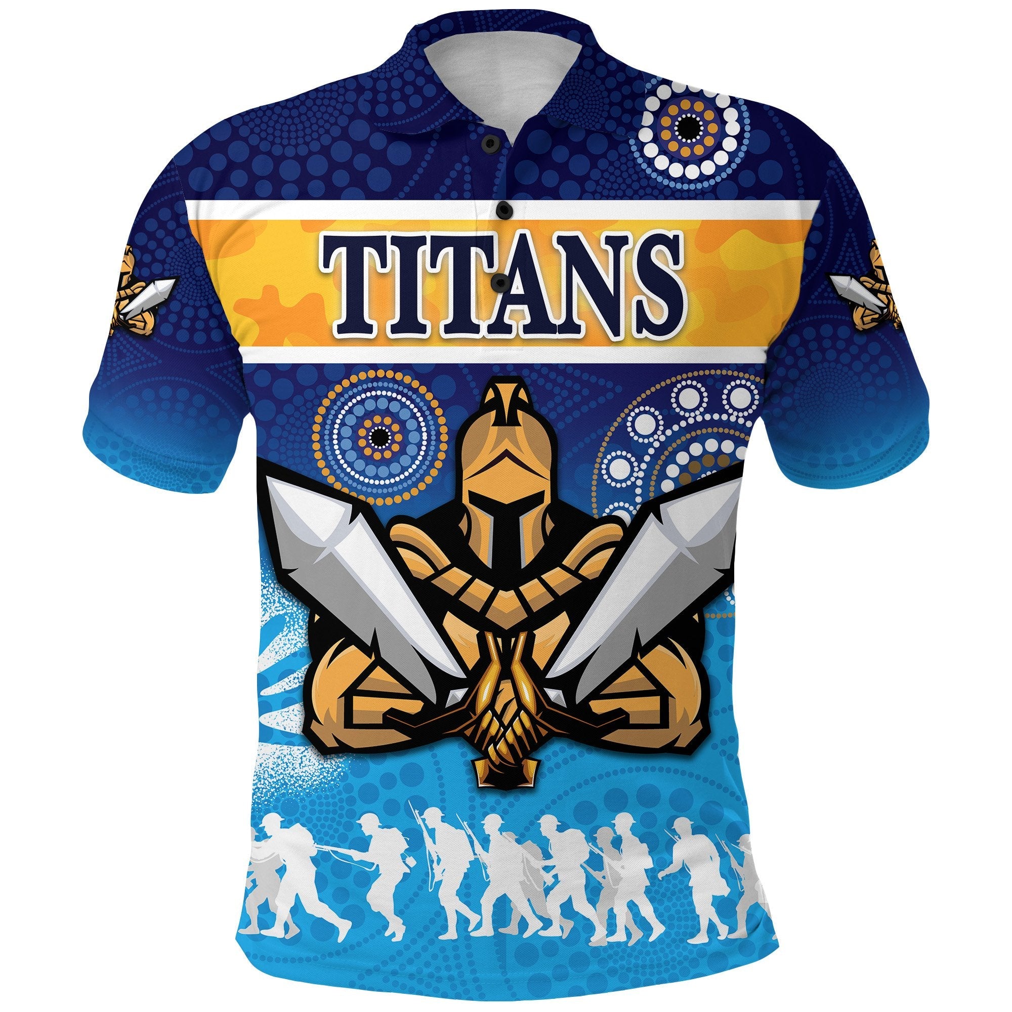 gold-coast-polo-shirt-titans-gladiator-anzac-day-2021-version-indigenous