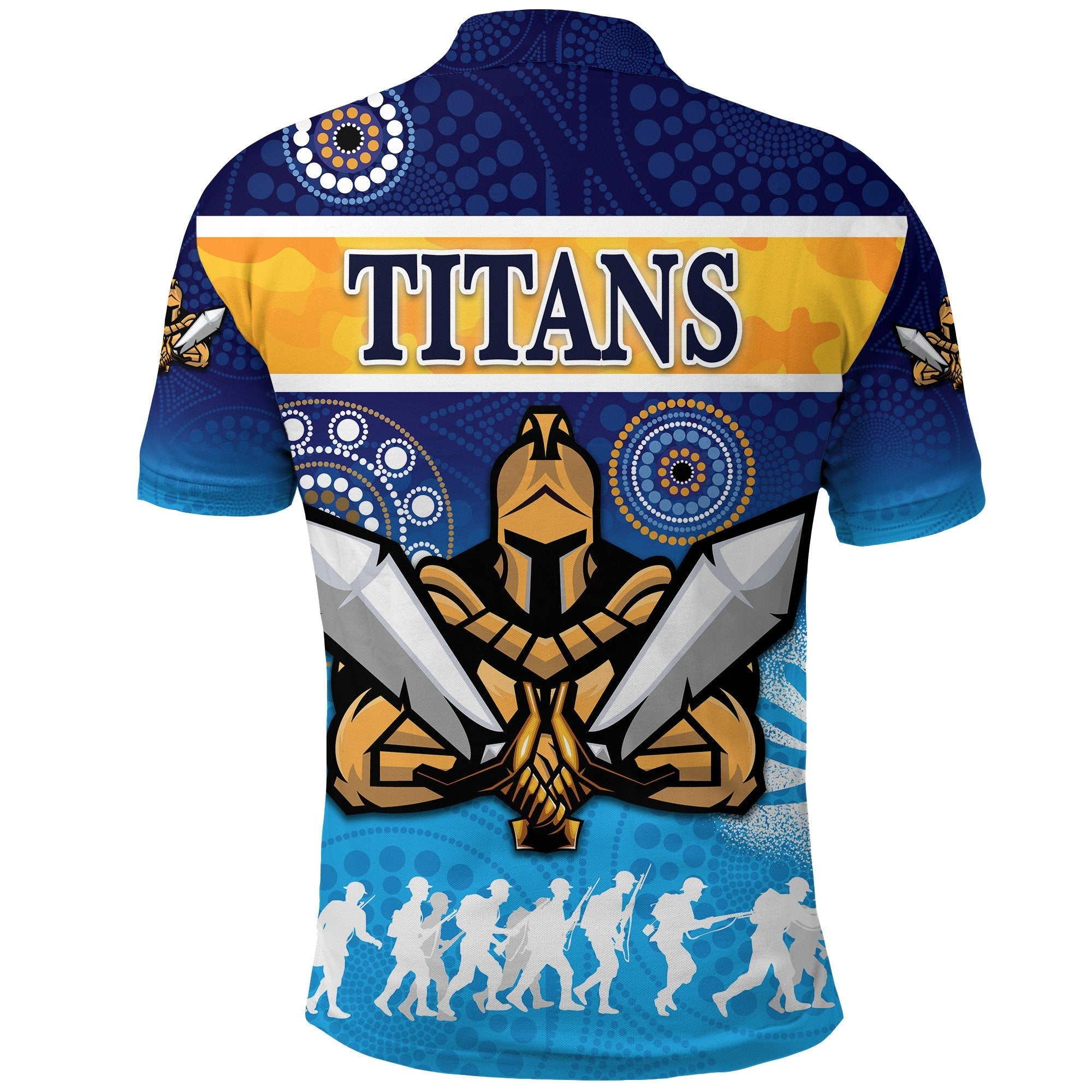 custom-personalised-gold-coast-polo-shirt-titans-gladiator-anzac-day-2021-version-indigenous