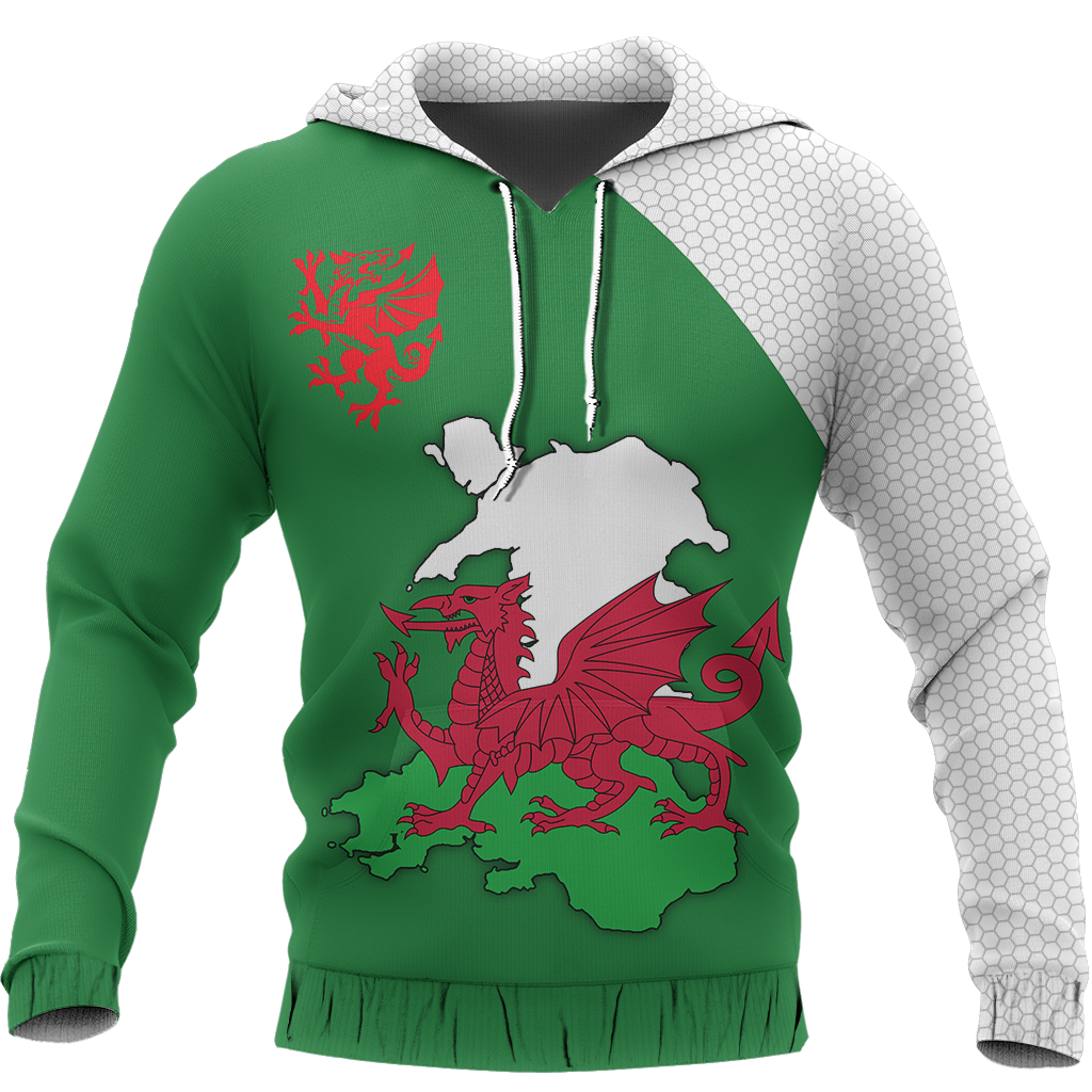 Wales Map Special Pullover Hoodie