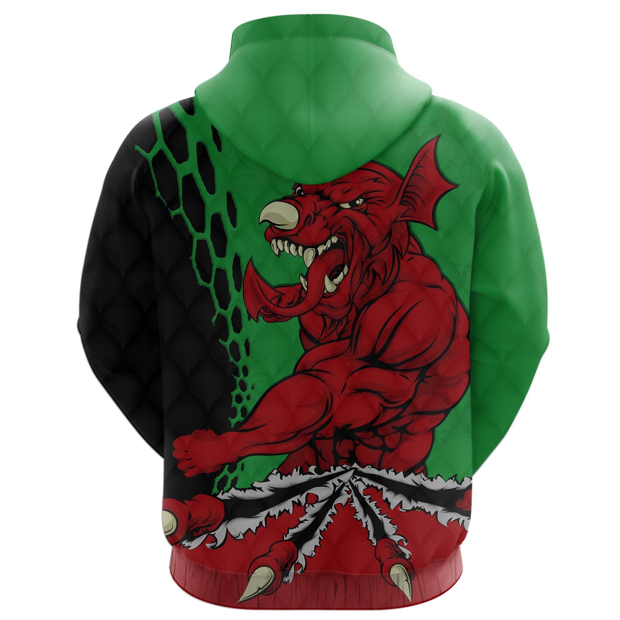 Wales Rugby Hoodie Welsh Dragon