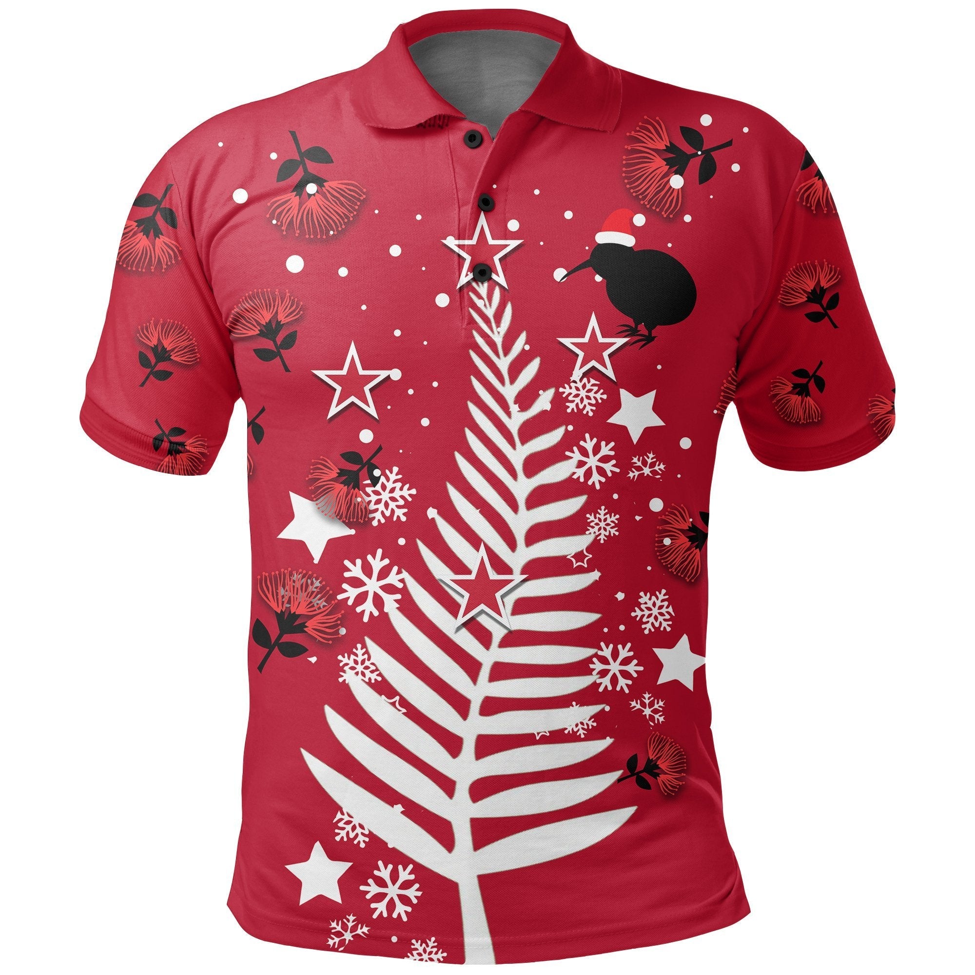 new-zealand-polo-shirt-silver-fern-christmas-tree