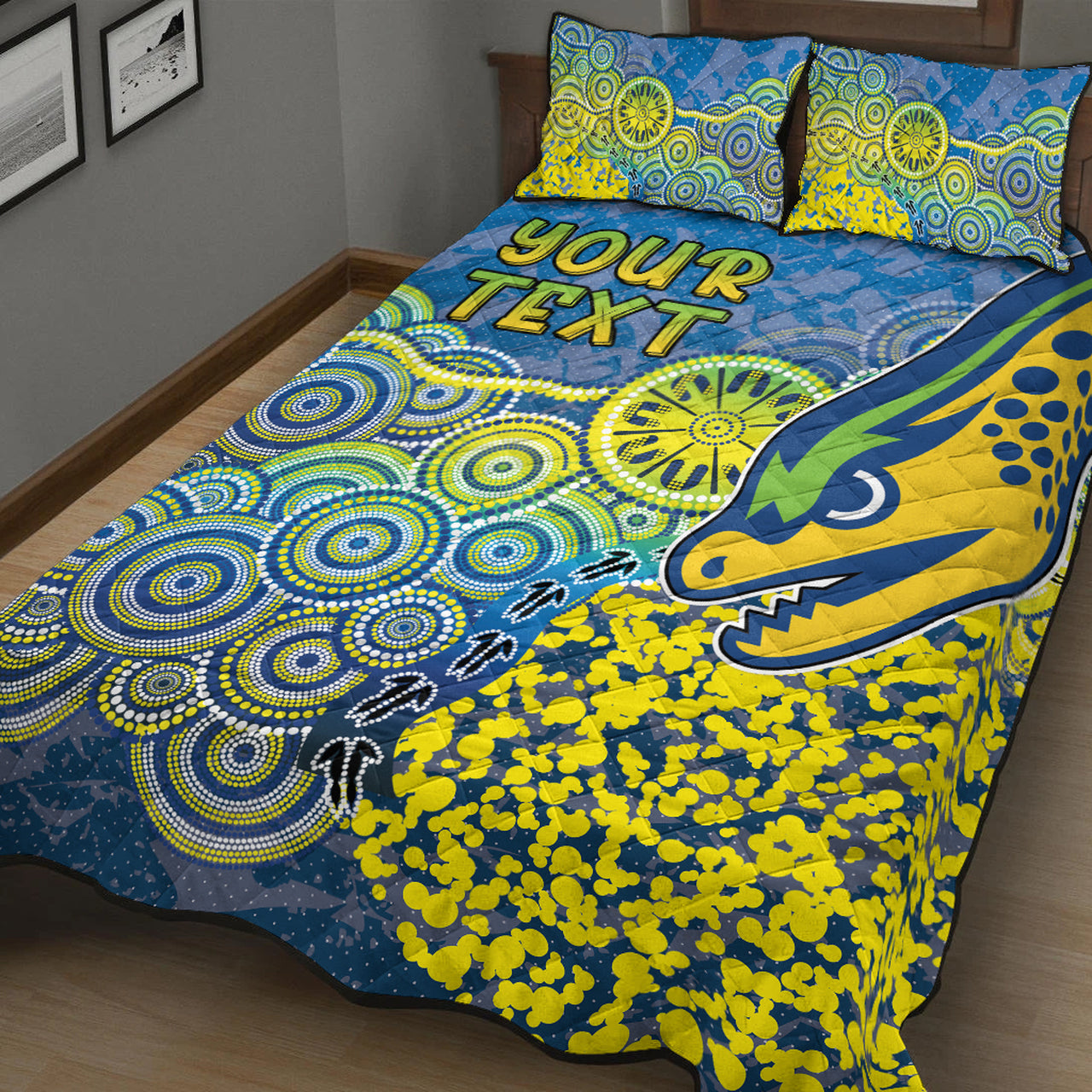 eels-rugby-quilt-bed-set-custom-super-eels-quilt-bed-set