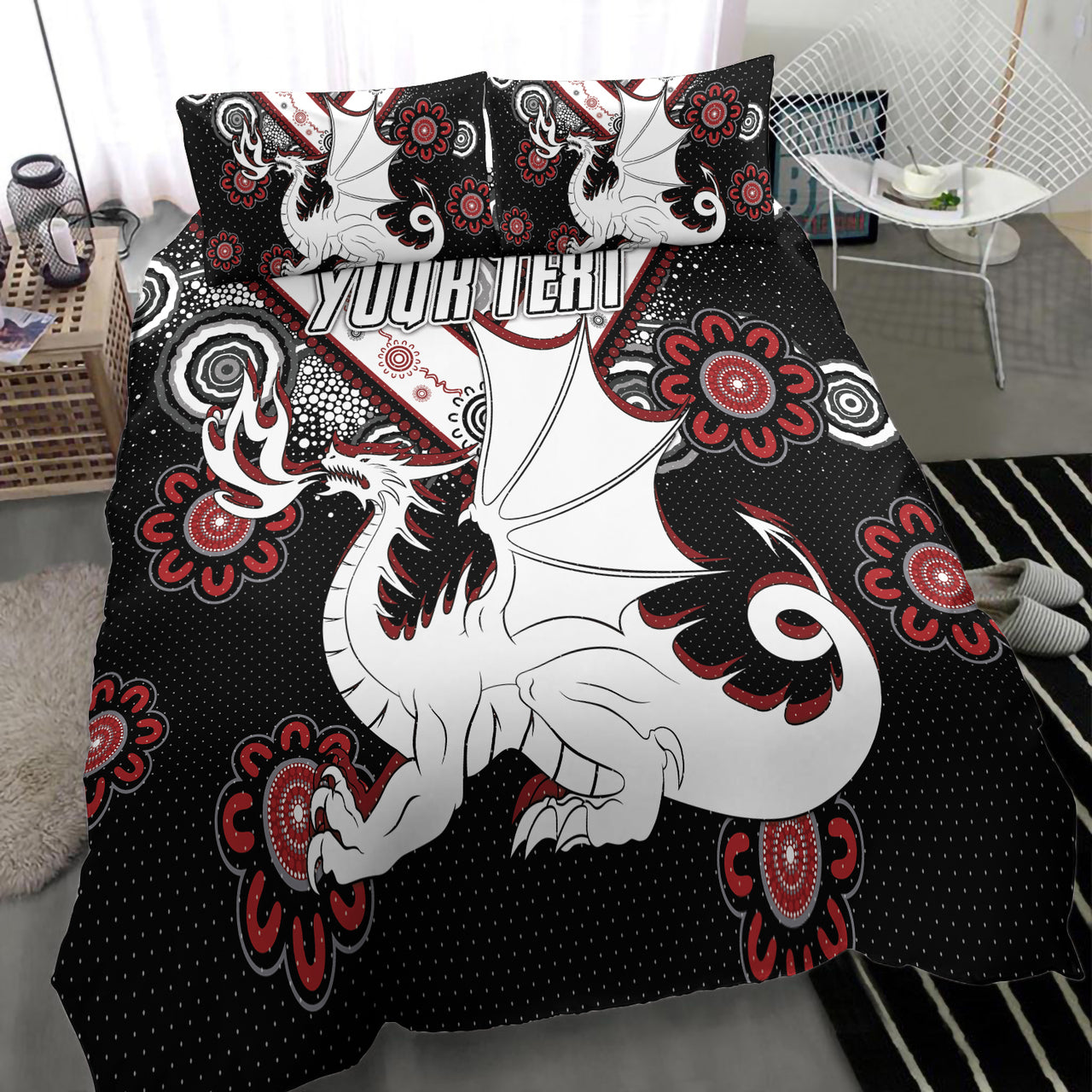 st-george-rugby-bedding-set-custom-aboriginal-dragons-bedding-set