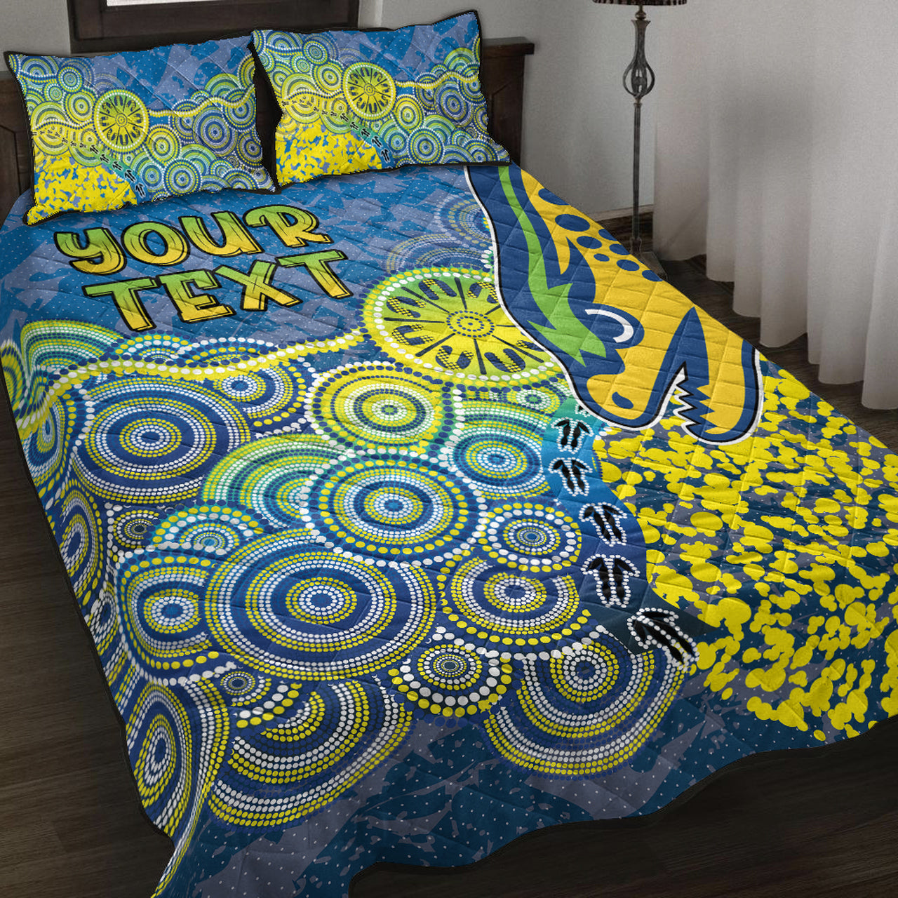 eels-rugby-quilt-bed-set-custom-super-eels-quilt-bed-set