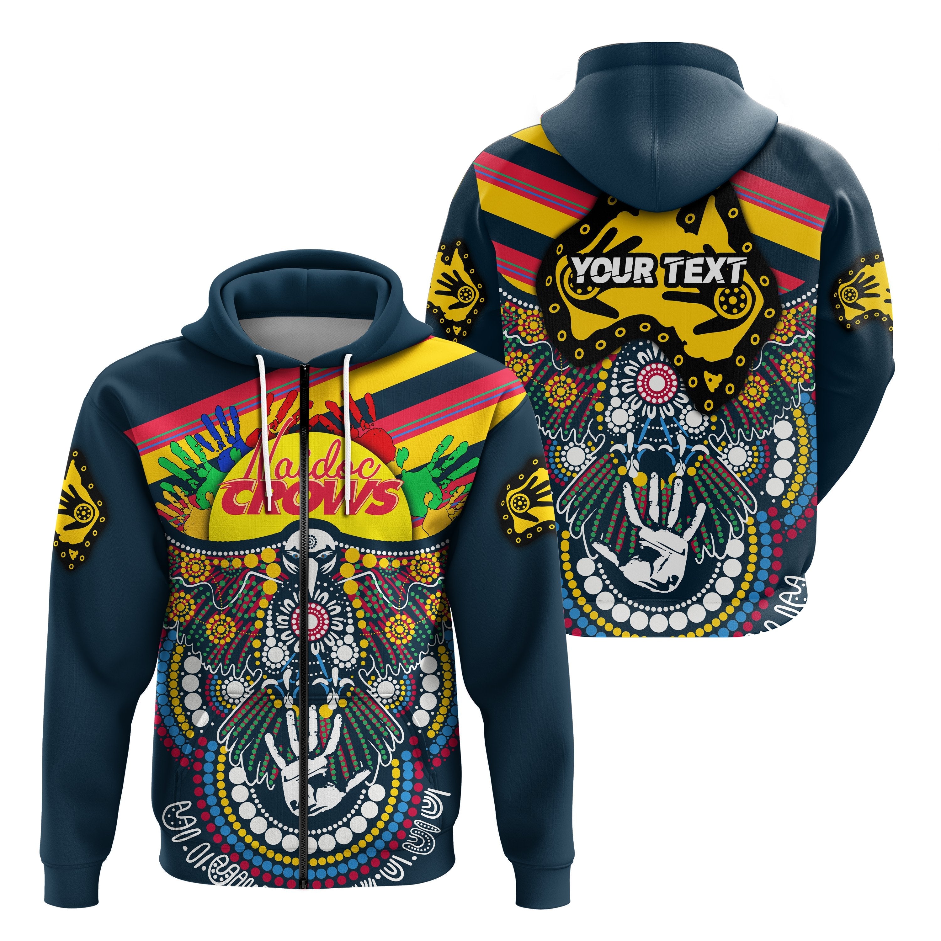 custom-personalised-adelaide-naidoc-week-zip-hoodie-special-crows-aboriginal-sport-style