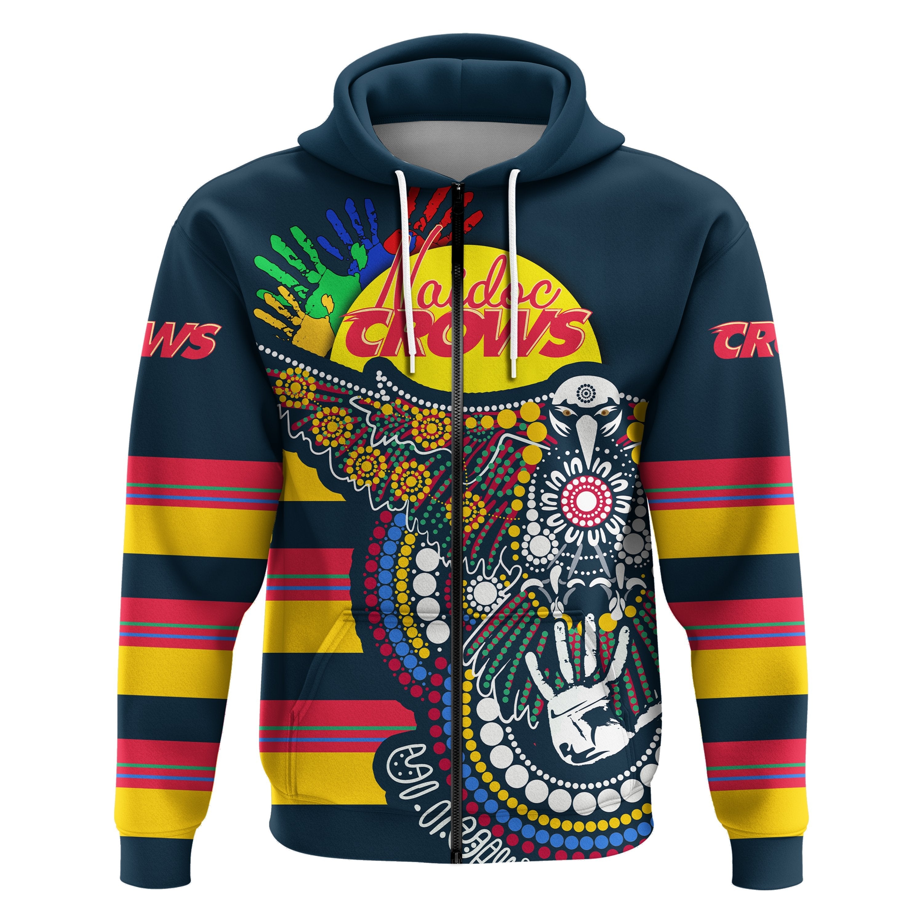 custom-personalised-adelaide-naidoc-week-zip-hoodie-crows-aboriginal-sport-style