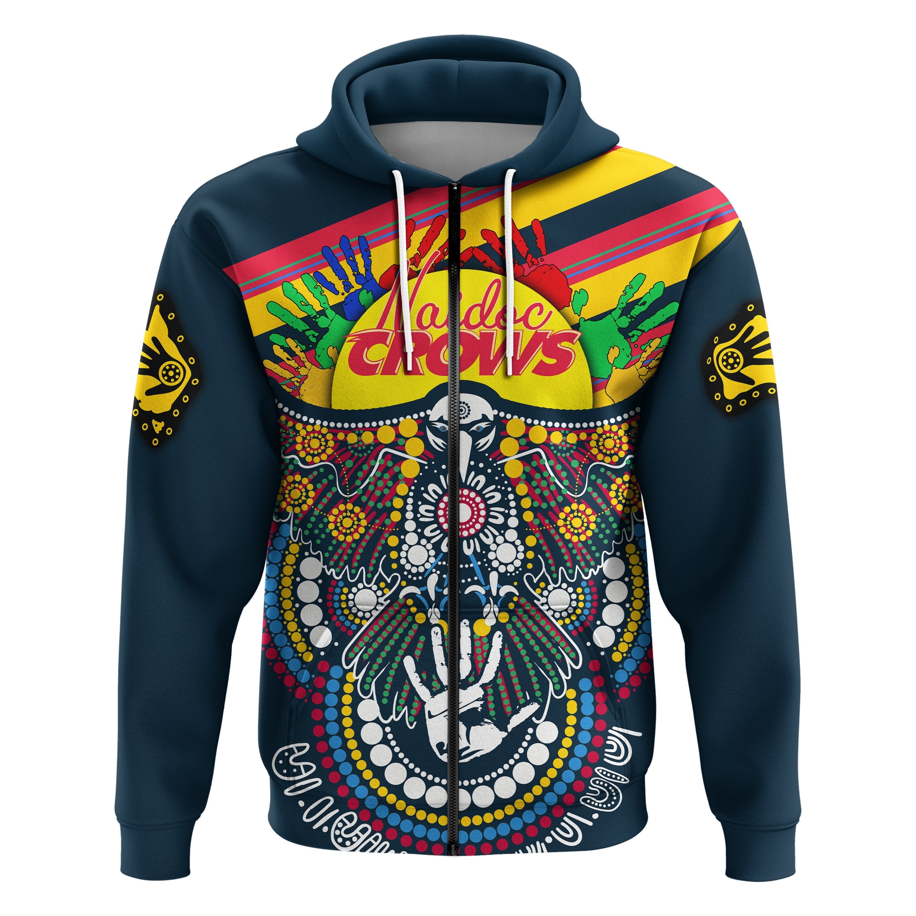 custom-personalised-adelaide-naidoc-week-zip-hoodie-special-crows-aboriginal-sport-style